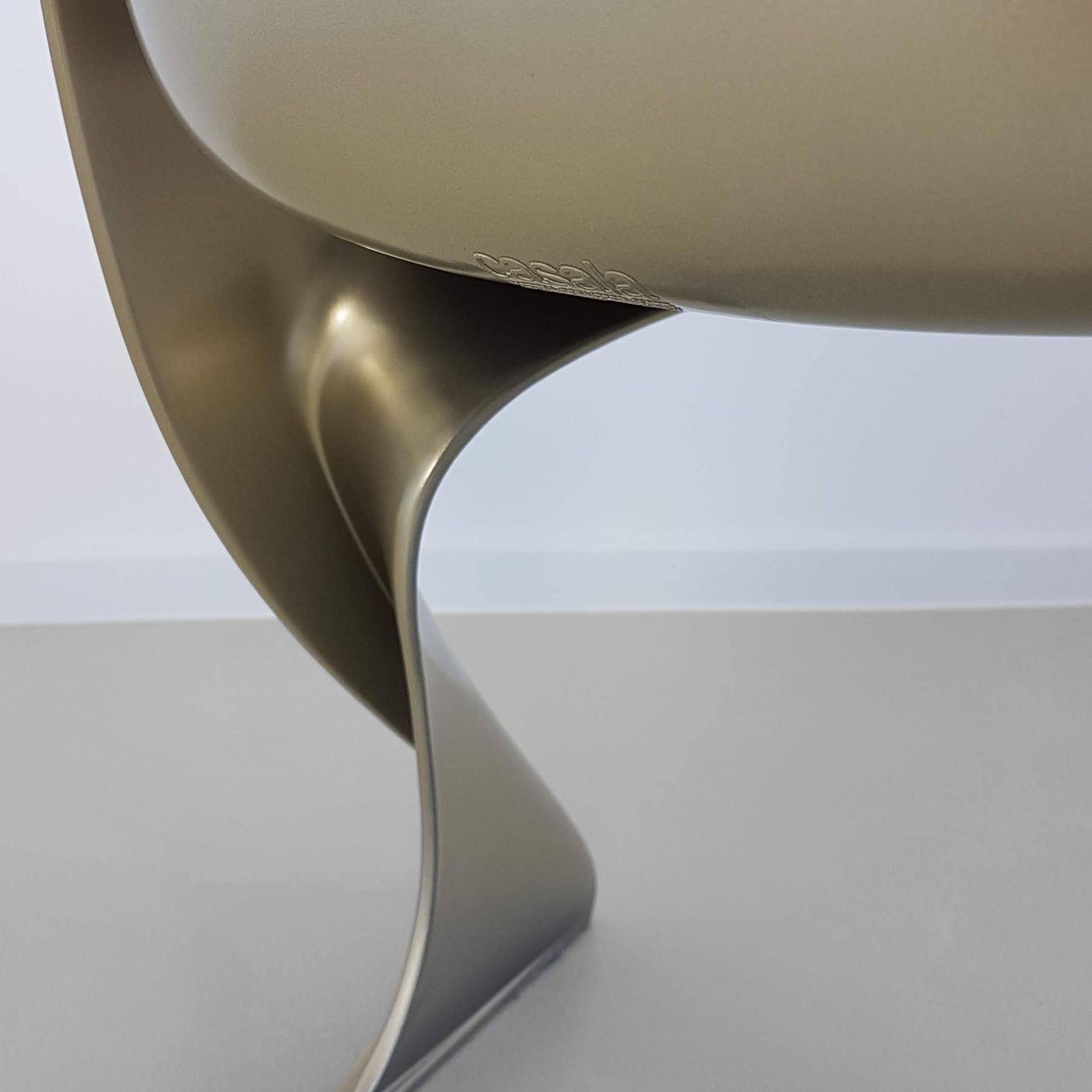 Limited Edition, Set of Six Metallic Ostergaard Space Age Chairs, 1970 For Sale 2