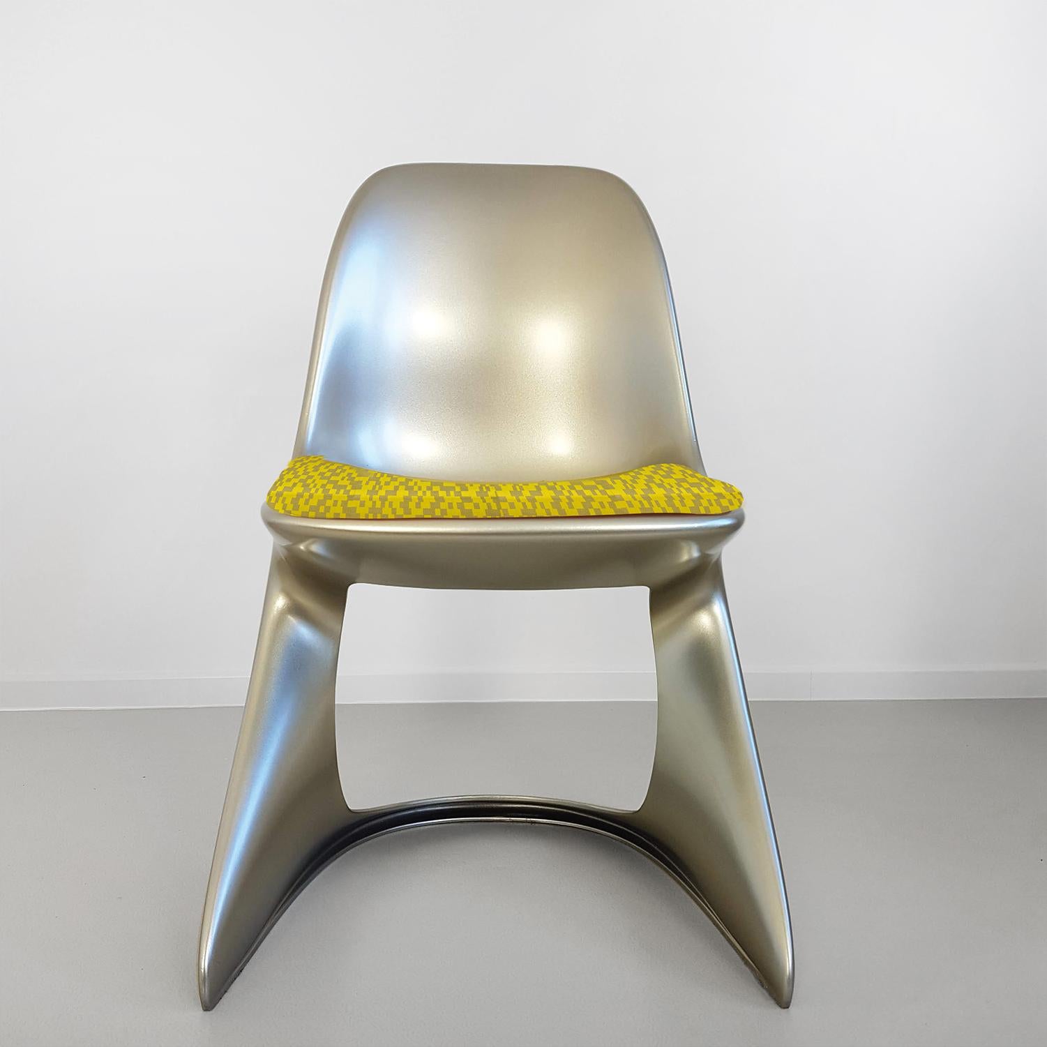 Lacquered Limited Edition, Set of Six Metallic Ostergaard Space Age Chairs, 1970 For Sale