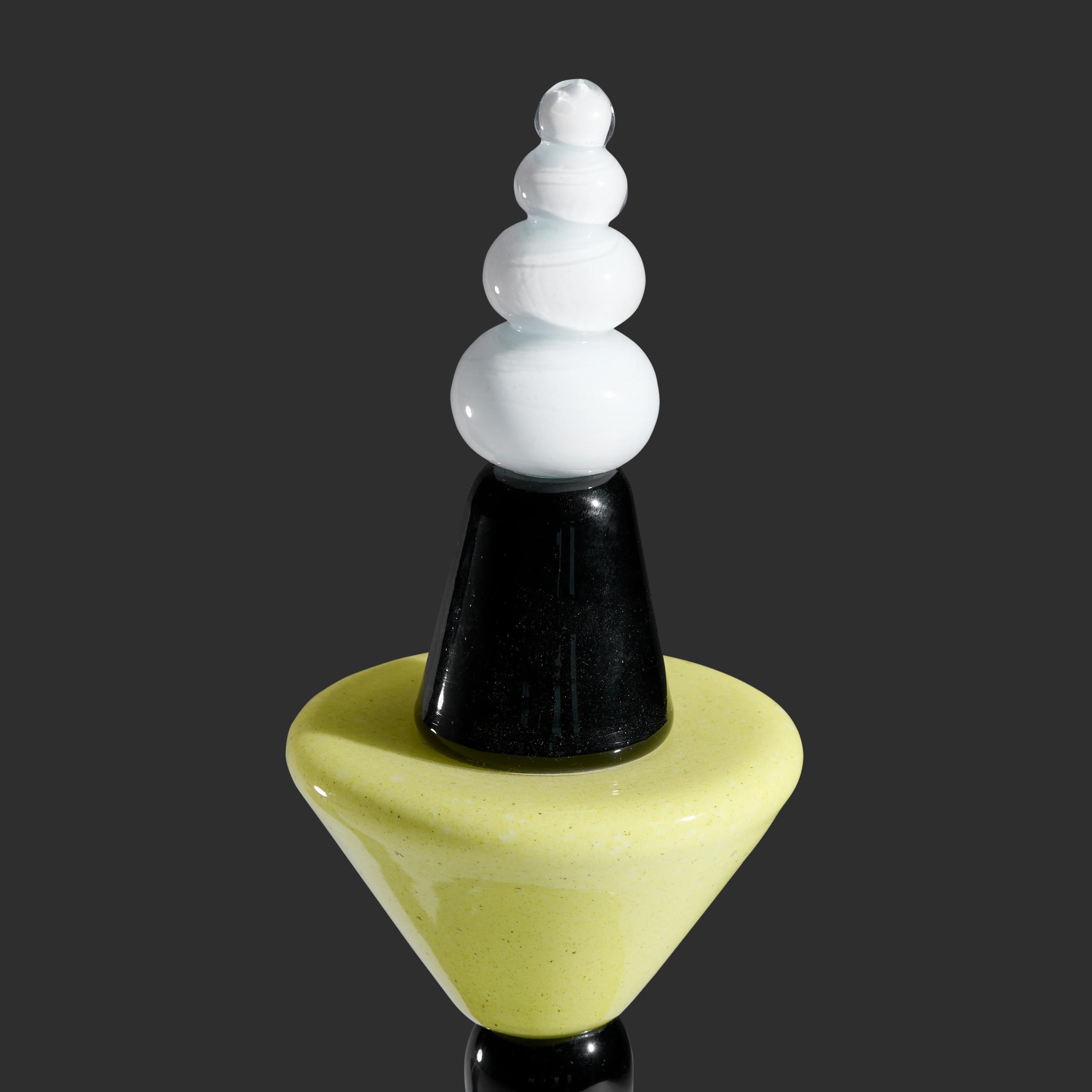 Sculpture / Vase en verre en édition limitée signé et daté par Peter Shire, vers 1990 en vente 5