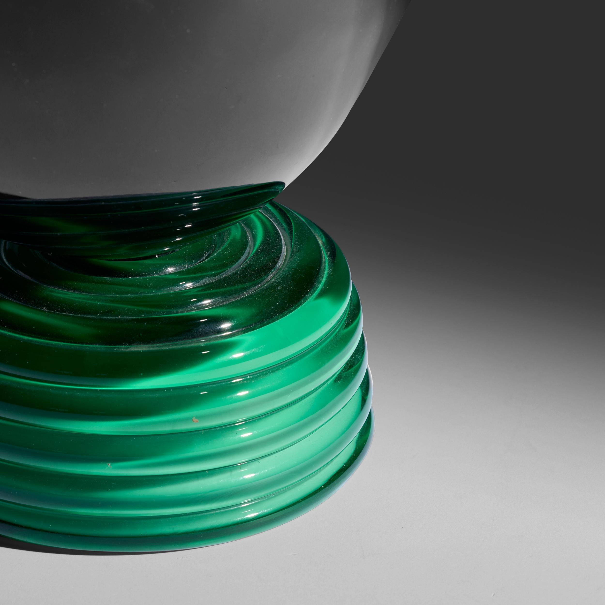 Signierte und datierte Glasskulptur/Vase in limitierter Auflage von Peter Shire, um 1990 (20. Jahrhundert) im Angebot