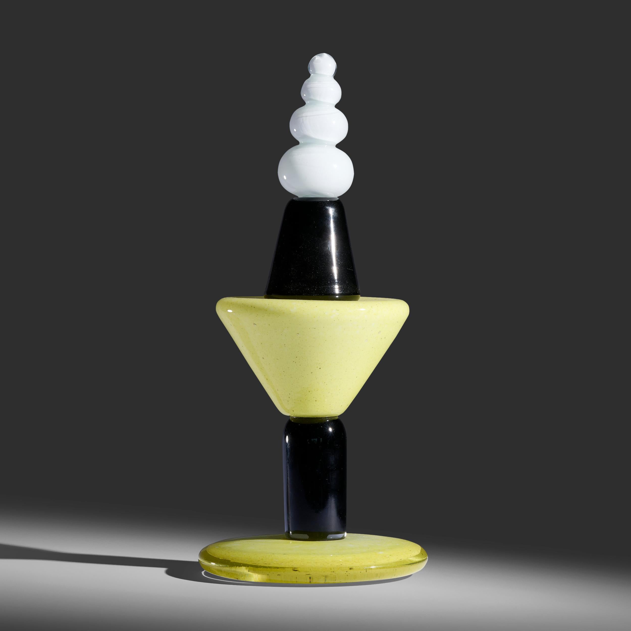 Sculpture / Vase en verre en édition limitée signé et daté par Peter Shire, vers 1990 en vente 1