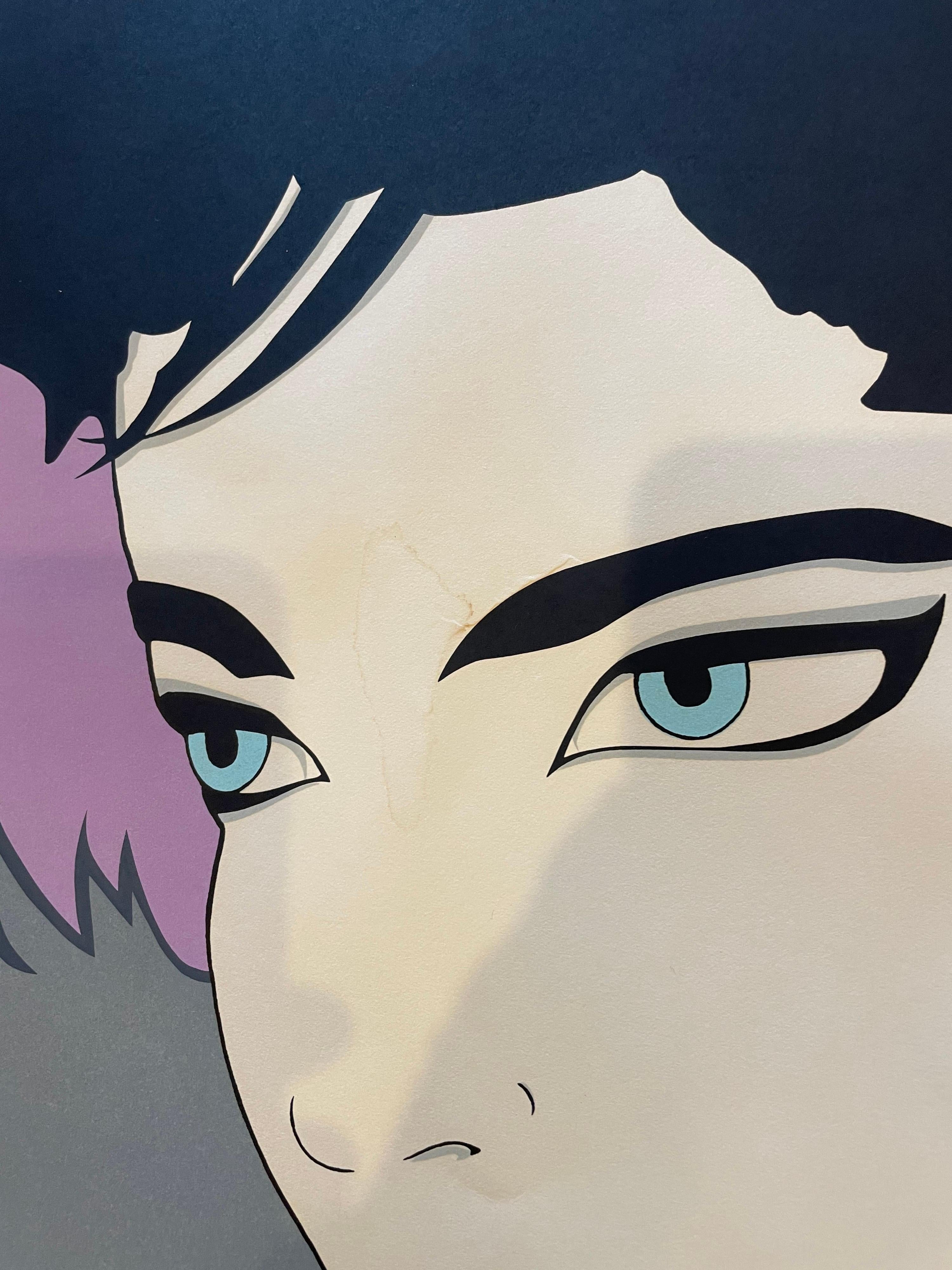 Limited Edition Signed & Numbered Serigraph in the style of Patrick Nagel In Good Condition In San Diego, CA
