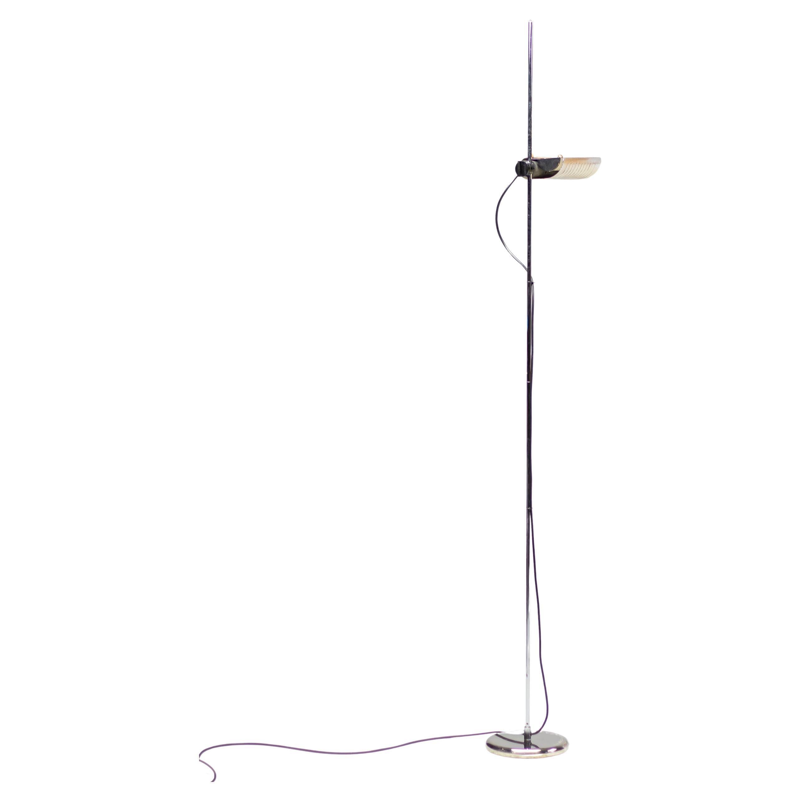 Limited Edition Silver Joe Colombo Alogena Floor Lamp