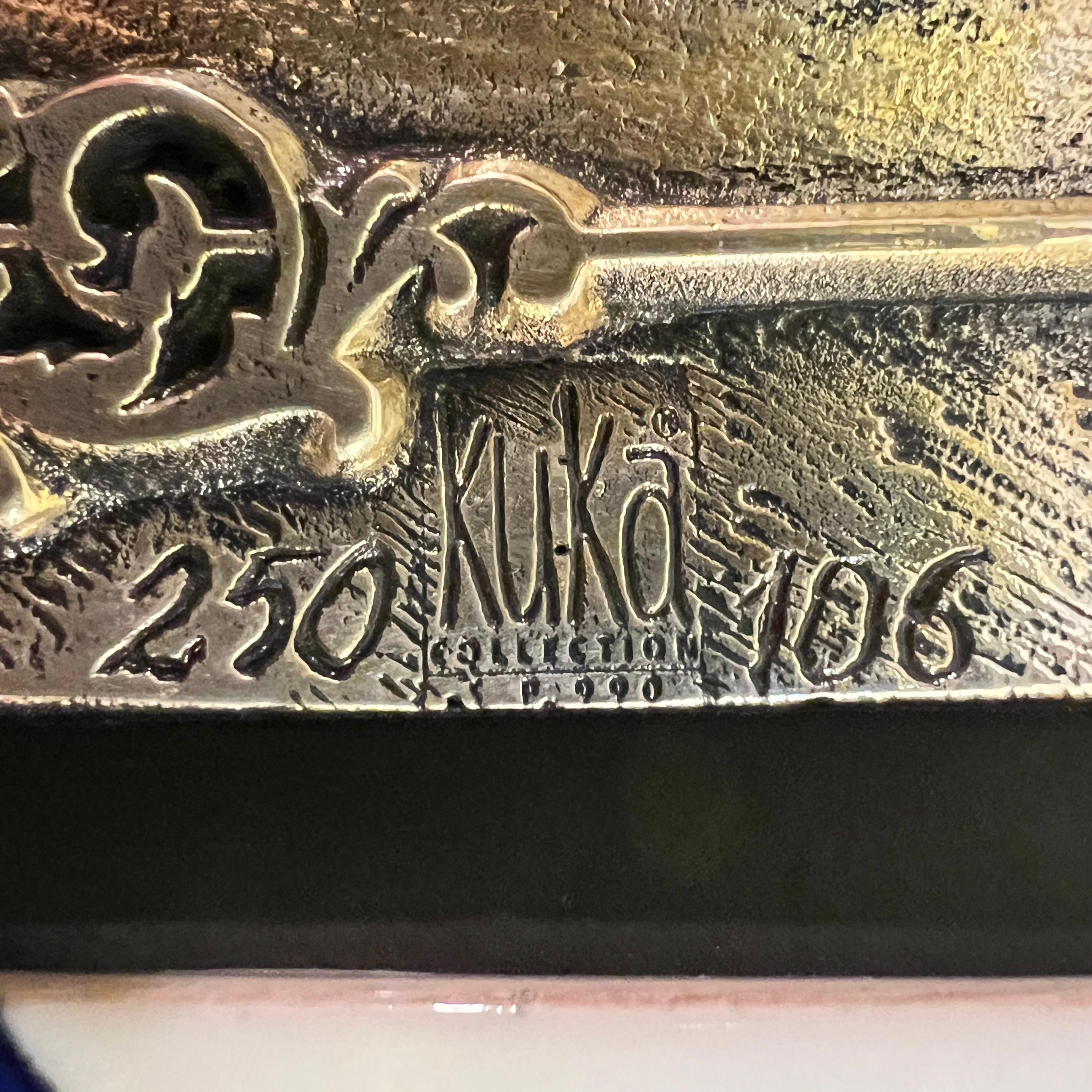 Contemporary Limited Edition Silvered Calligraphy Plaque After Mahmud Celaleddin Efendi For Sale