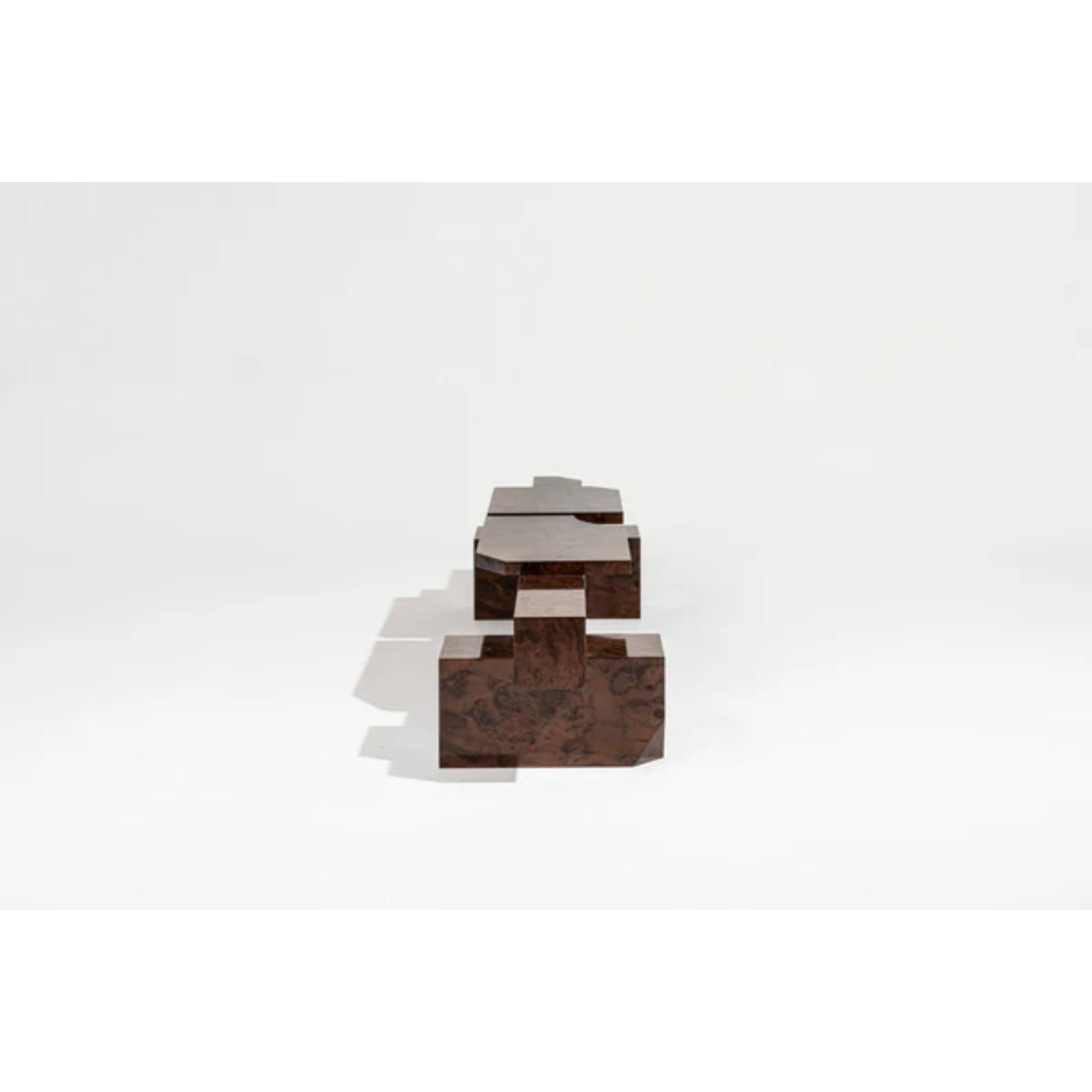 Banc SSB01W édition limitée en MDF avec placage en ronce de noyer par sashaxsasha en vente 2