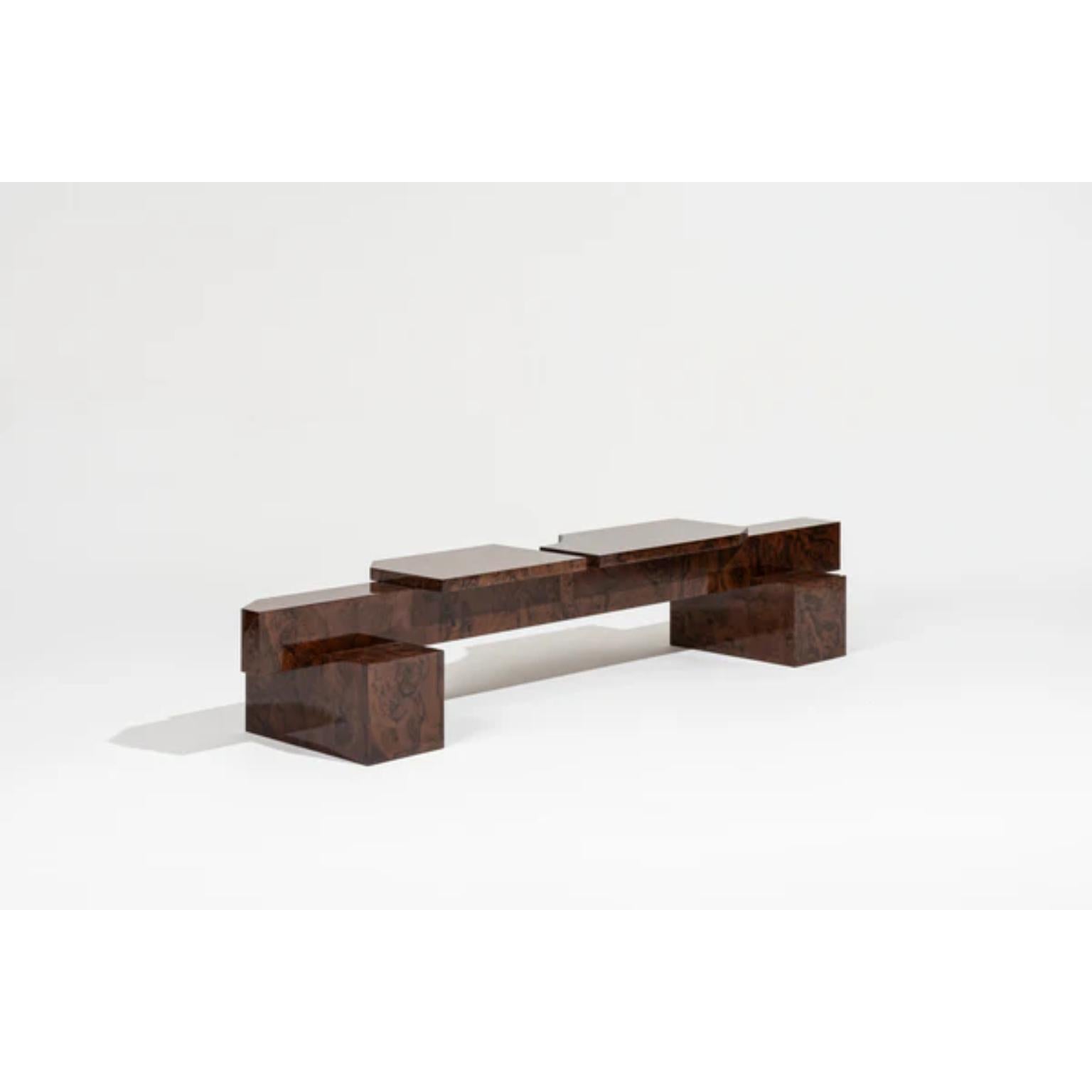 Banc SSB01W édition limitée en MDF avec placage en ronce de noyer par sashaxsasha en vente 3