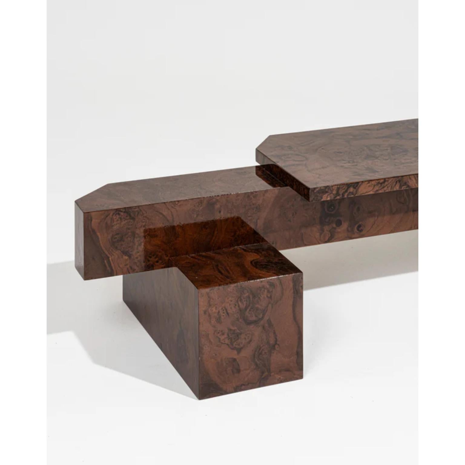 Postmoderne Banc SSB01W édition limitée en MDF avec placage en ronce de noyer par sashaxsasha en vente