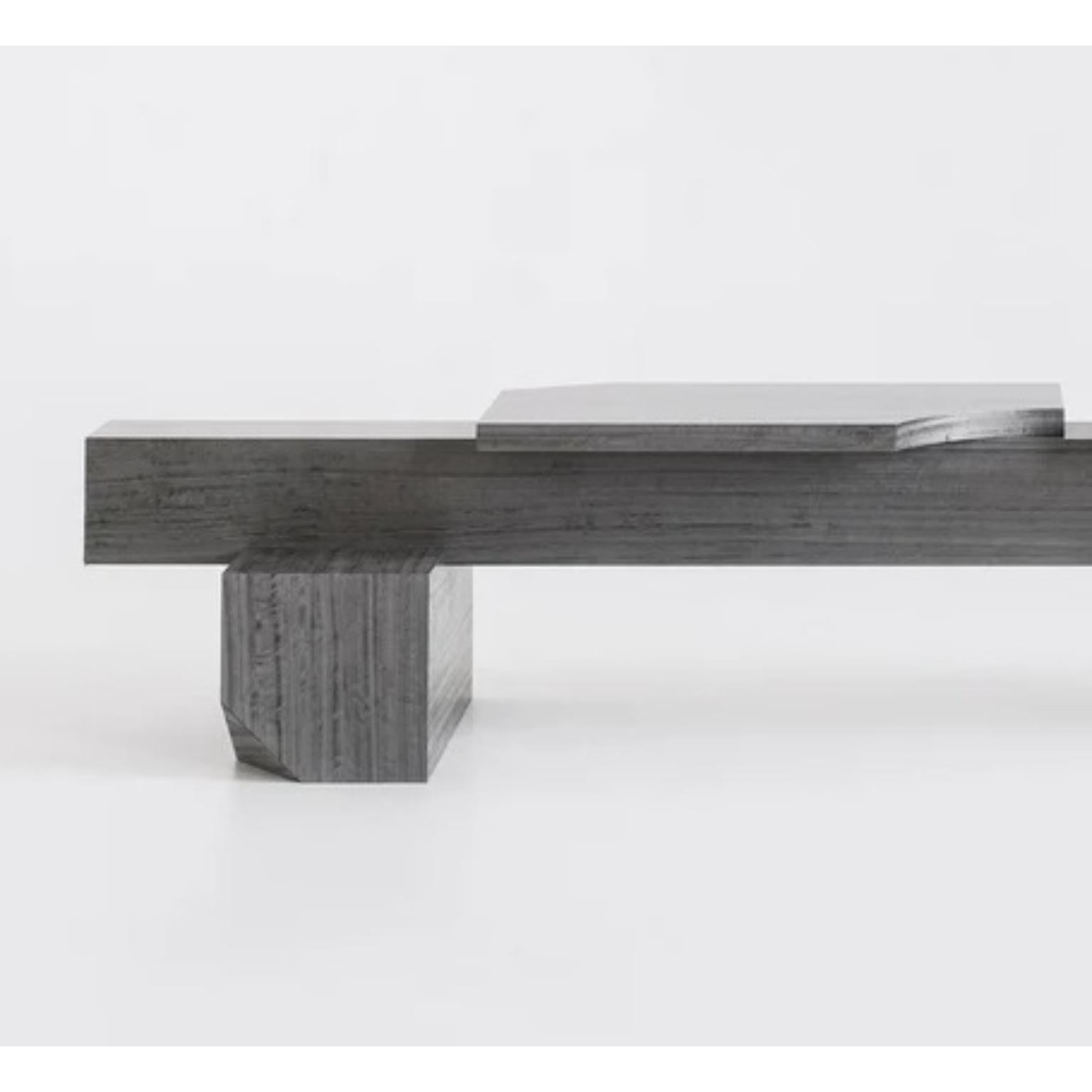 Placage Banc SSB01W édition limitée en MDF avec placage d'eucalyptus gris par sashaxsasha en vente