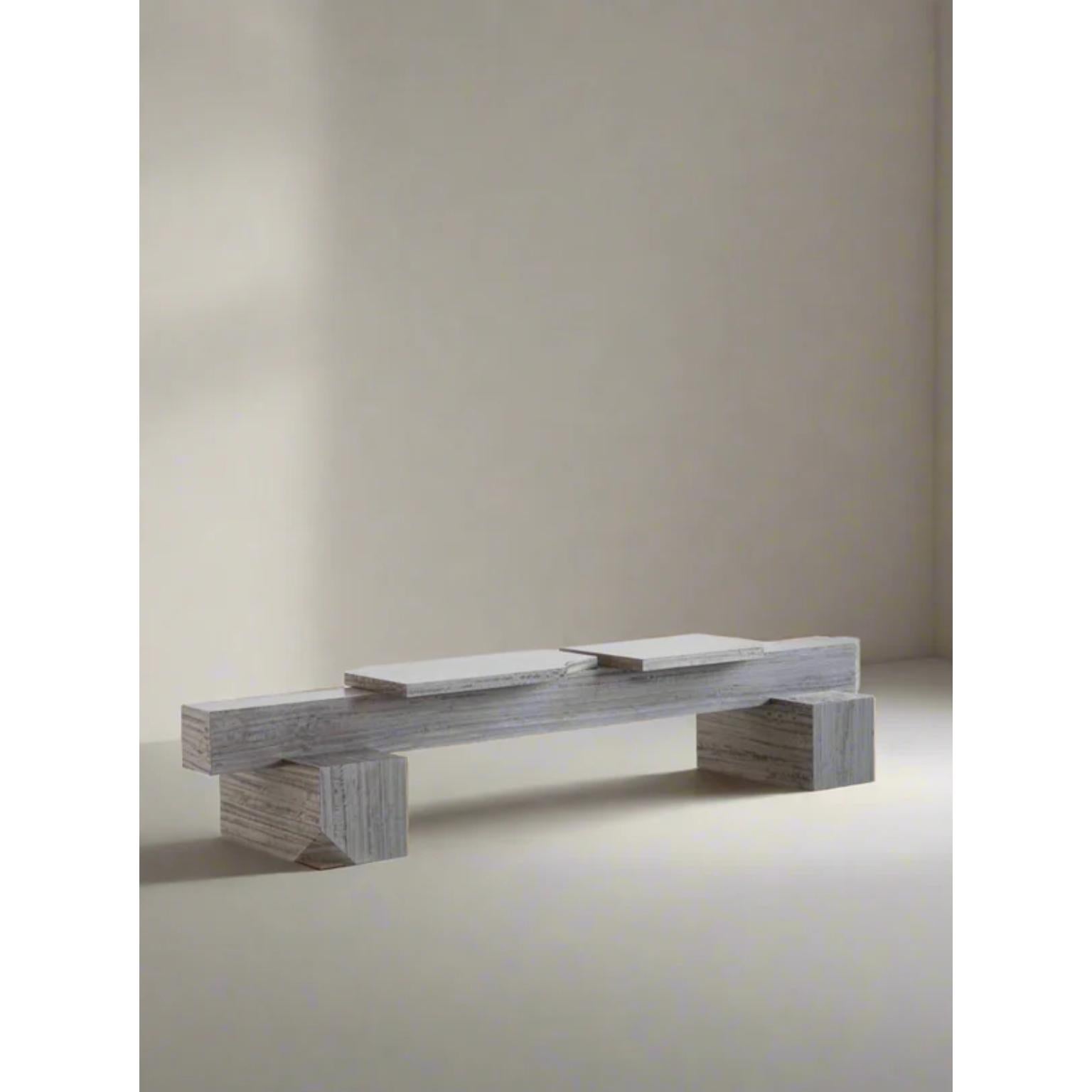Banc SSB01W édition limitée en MDF avec placage d'eucalyptus gris par sashaxsasha Neuf - En vente à Geneve, CH
