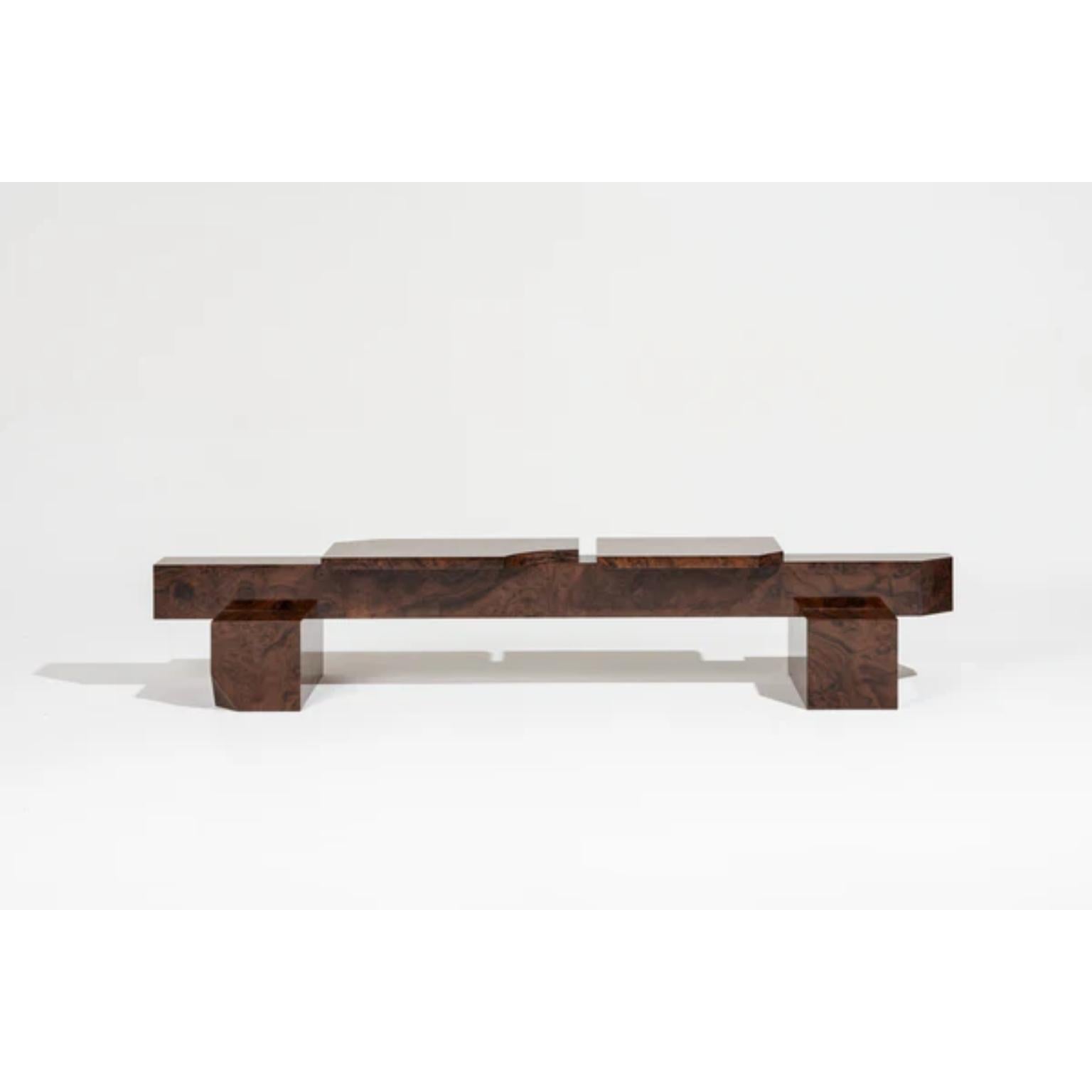 Banc SSB01W édition limitée en MDF avec placage en ronce de noyer par sashaxsasha en vente 1