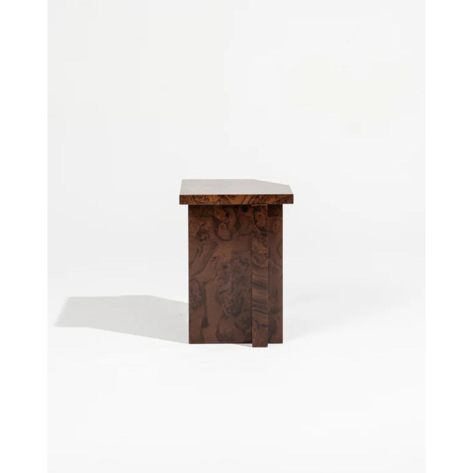 Limited Edition SSS01W Stool in MDF with Walnut Burl Veneer by sashaxsasha For Sale 5