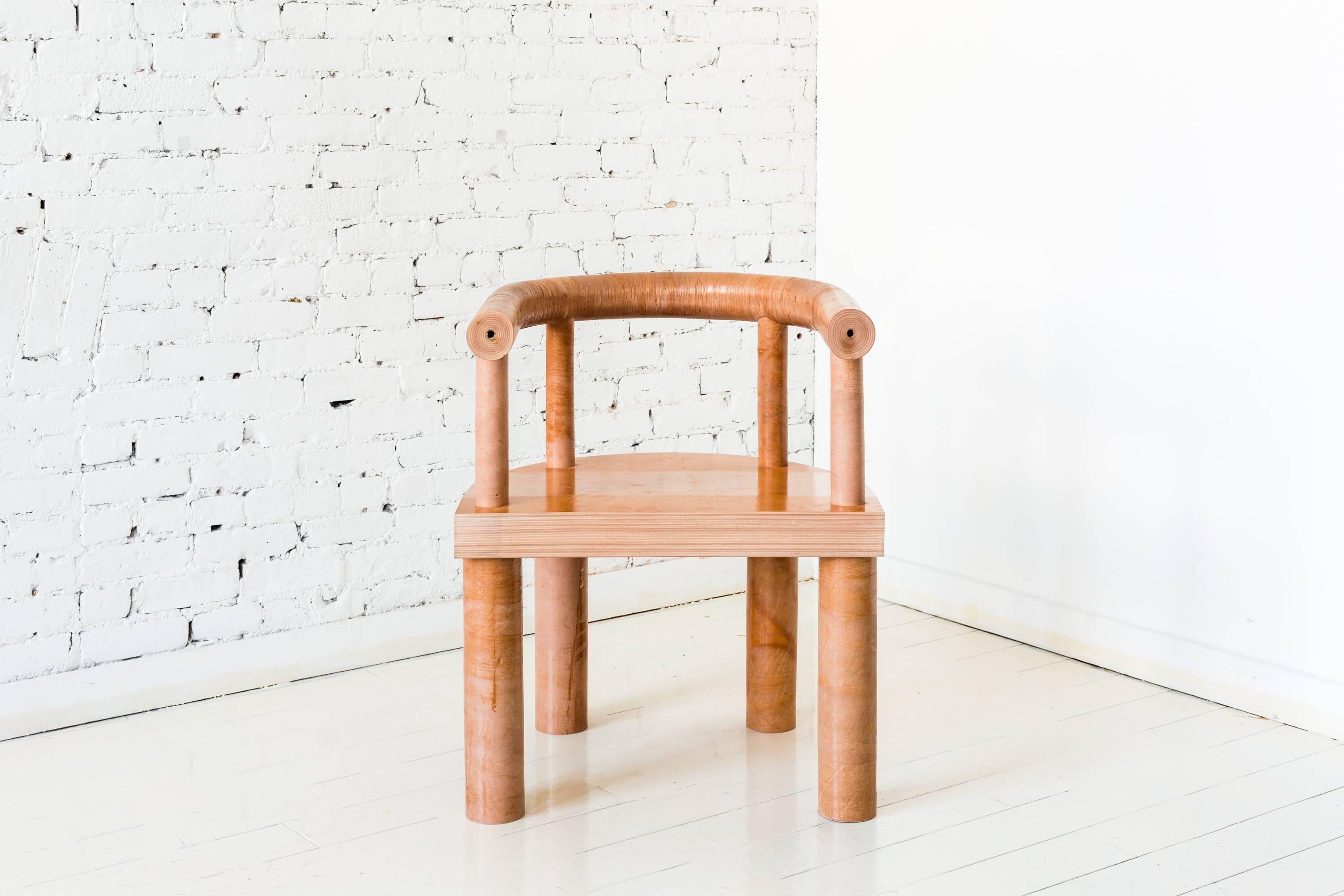 Limited Edition Stacked Leather Chair by Fort Standard In New Condition For Sale In Brooklyn, NY