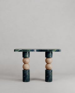 Limited Edition, Stacked Spheres Green Marble Perle Console By Esther Knopfler