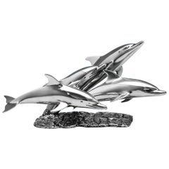 Limited Edition Sterling Silver Dolphin Pod Designed by M. King & Roger Squire