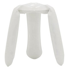 In Stock in Los Angeles, Limited Edition Stool in Glossy White Finish