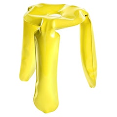 In Stock in Los Angeles, Limited Edition Stool in Glossy Yellow Finish