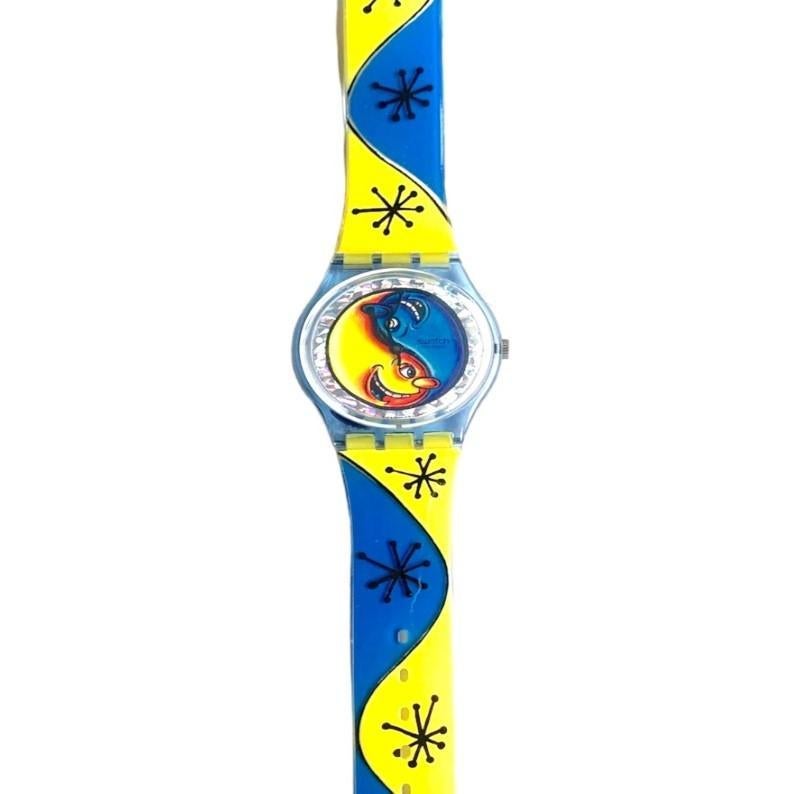 Retro Limited Edition Swatch Fiz N'Zip by Kenny Scharf For Sale