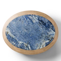 Limited Edition Table Monta in Wood and Blue Granite by Charlotte Perriand