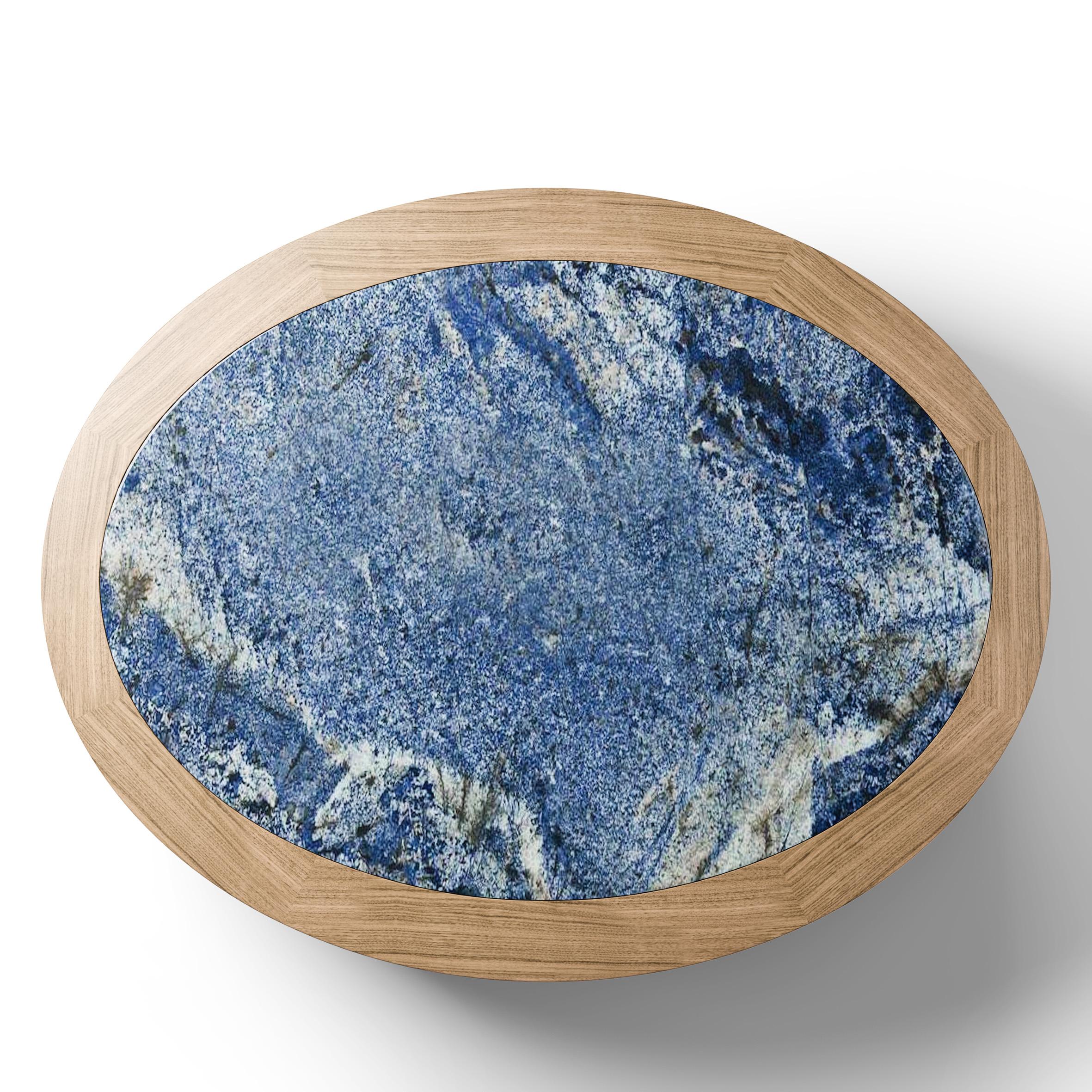 italien Table Monta en bois et granit bleu par Charlotte Perriand en vente