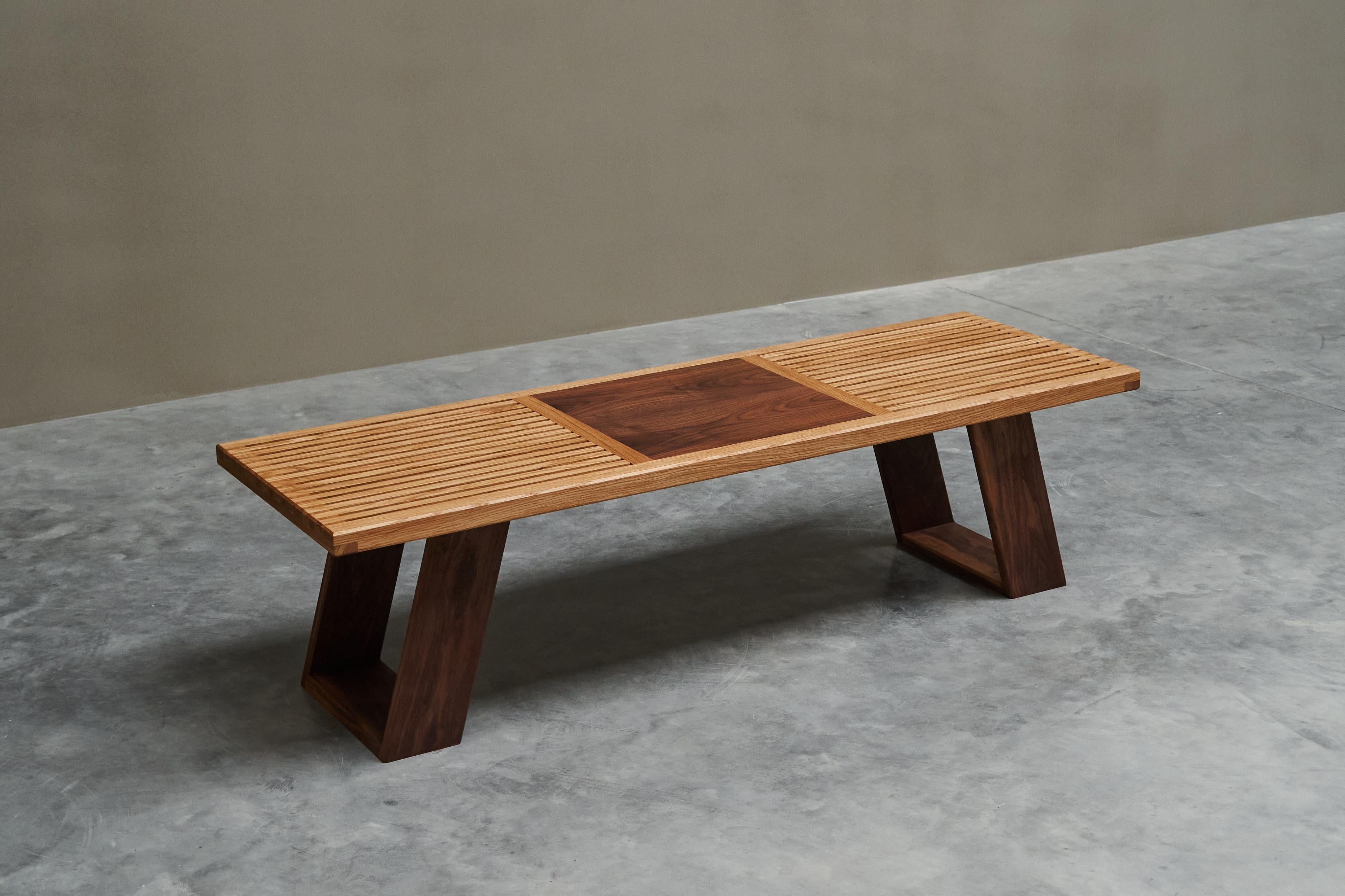Dutch Limited Edition Table or Bench in Solid Oak and Walnut by '1337 Furniture' For Sale