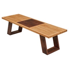 Limited Edition Table or Bench in Solid Oak and Walnut by '1337 Furniture'
