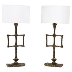 Pair of Limited Edition “Tahoma” Table Lamps by Alexandre Logé