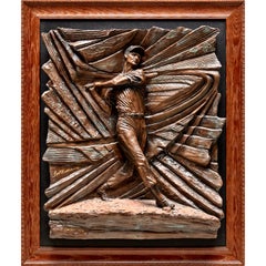 Limited Edition Ted Williams Relief Sculpture ".406" by Paul Kamish #104/406