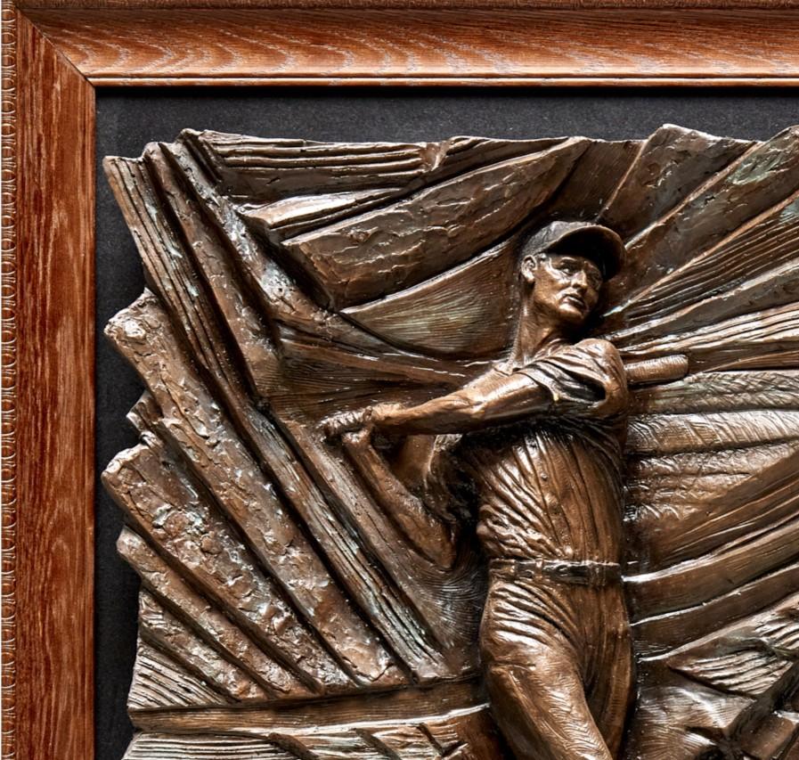 Modern Limited Edition Ted Williams Relief Sculpture 