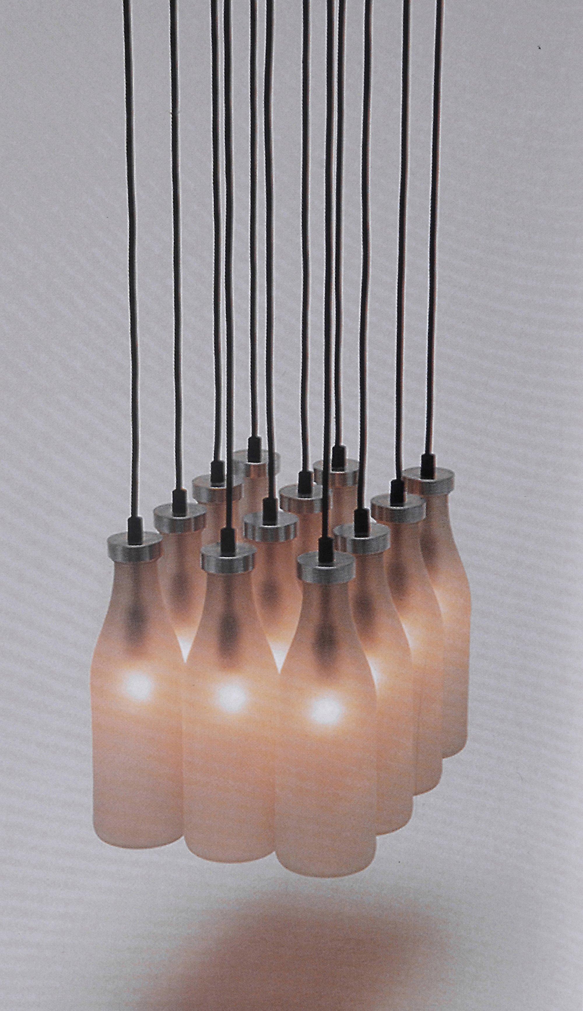 Acier Lampe bouteille de lait Tejo Remy, 1991 en vente