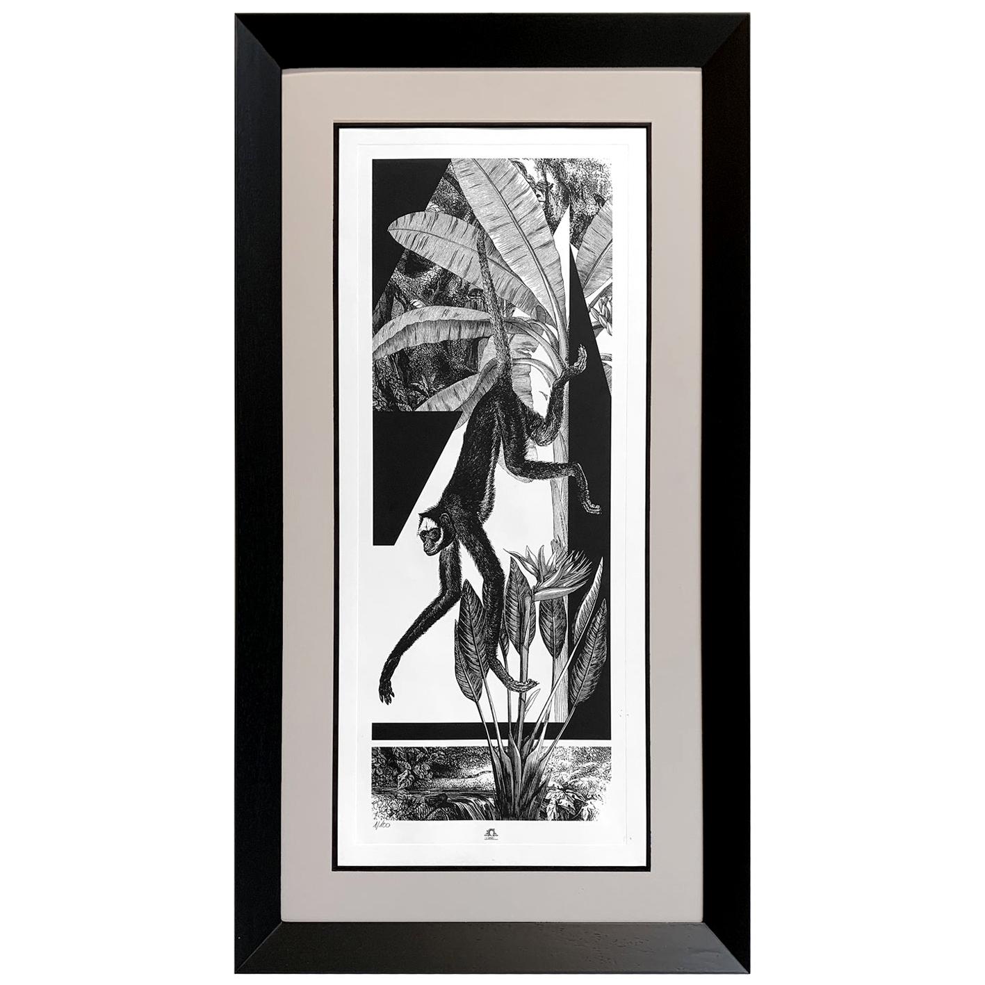 Italian handmade limited edition print  "Black & Wild" Collection For Sale