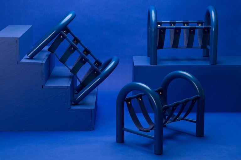 Limited Edition Tubular Magazine Rack by Another Human, Blue at 1stDibs ...