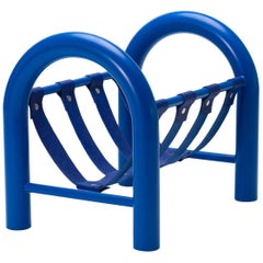 Limited Edition Tubular Magazine Rack by Another Human, Blue