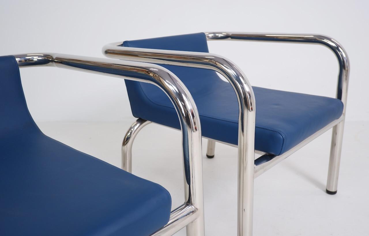 Contemporary Limited Edition Tubular Steel Side Chairs by Tom Dixon, circa 2000 For Sale