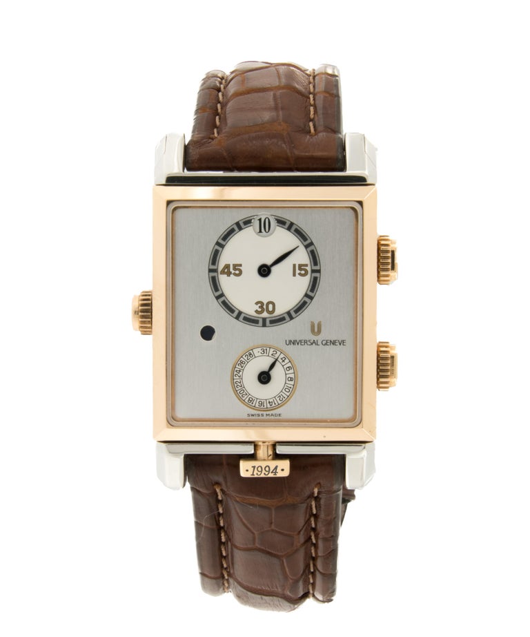 Limited Edition Universal Geneve Golden Janus Gold and Platinum Watch ...