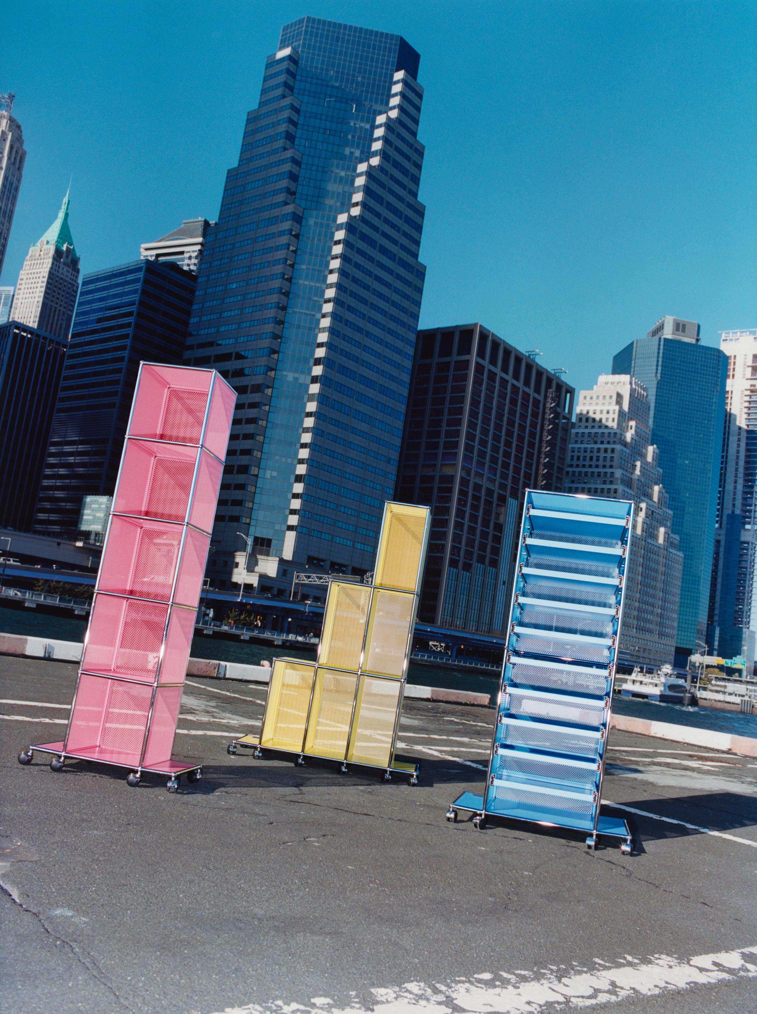 Contemporary Limited Edition Usm New Downtown Pink Tower B Archive  by Ben Ganz in Stock For Sale
