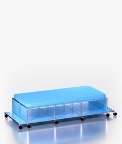 Édition limitée USM NEUF Fauteuil central bleu Uptown de Ben Ganz en stock