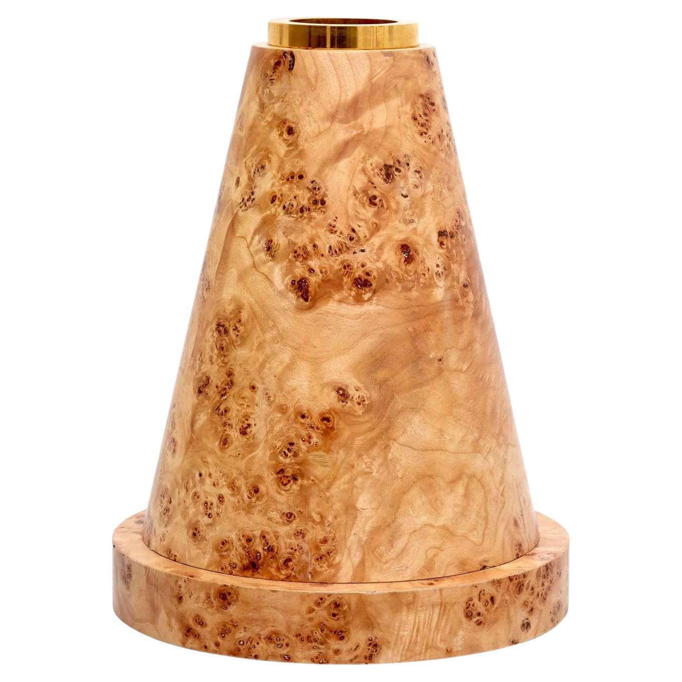 Laiton Vase O en édition limitée d'Ettore Sottsass en vente