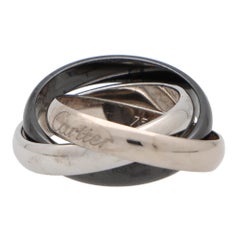 Limited Edition Vintage Cartier Trinity Ring in 18k Gold, Palladium and Ceramic
