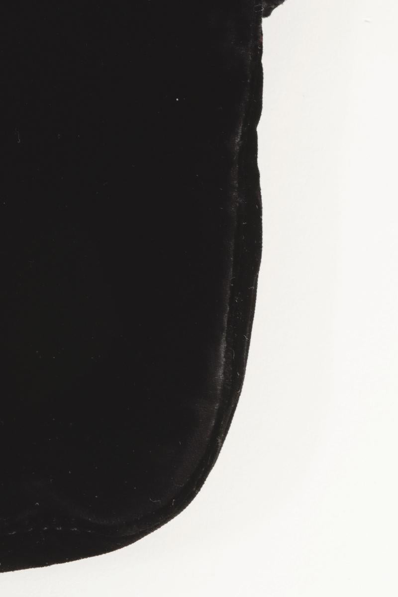 Borsa Baguette Fendi d'epoca in edizione limitata in velluto nero con frange d'oro in vendita 7