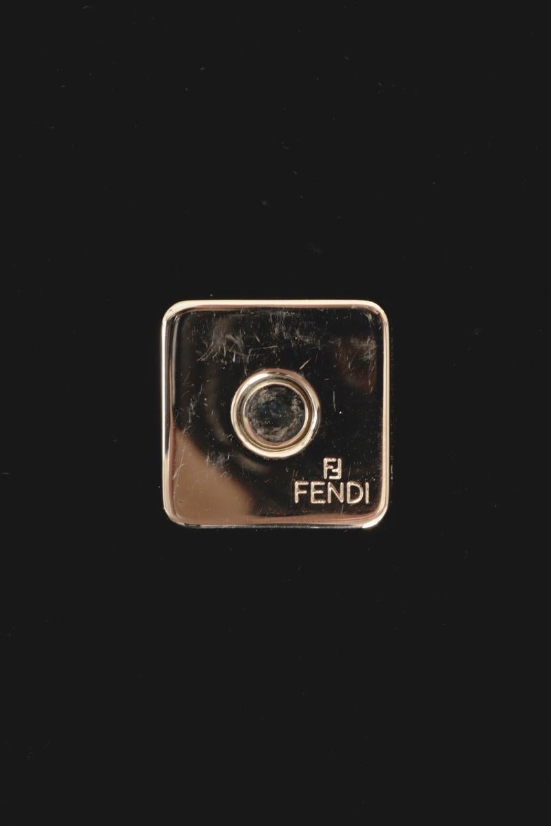 Borsa Baguette Fendi d'epoca in edizione limitata in velluto nero con frange d'oro in vendita 9