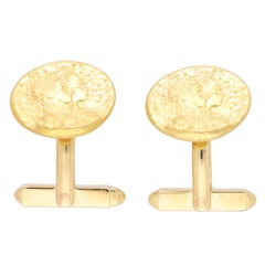 Limited Edition Vintage Salvador Dali for Piaget Coin Cufflinks in Yellow Gold