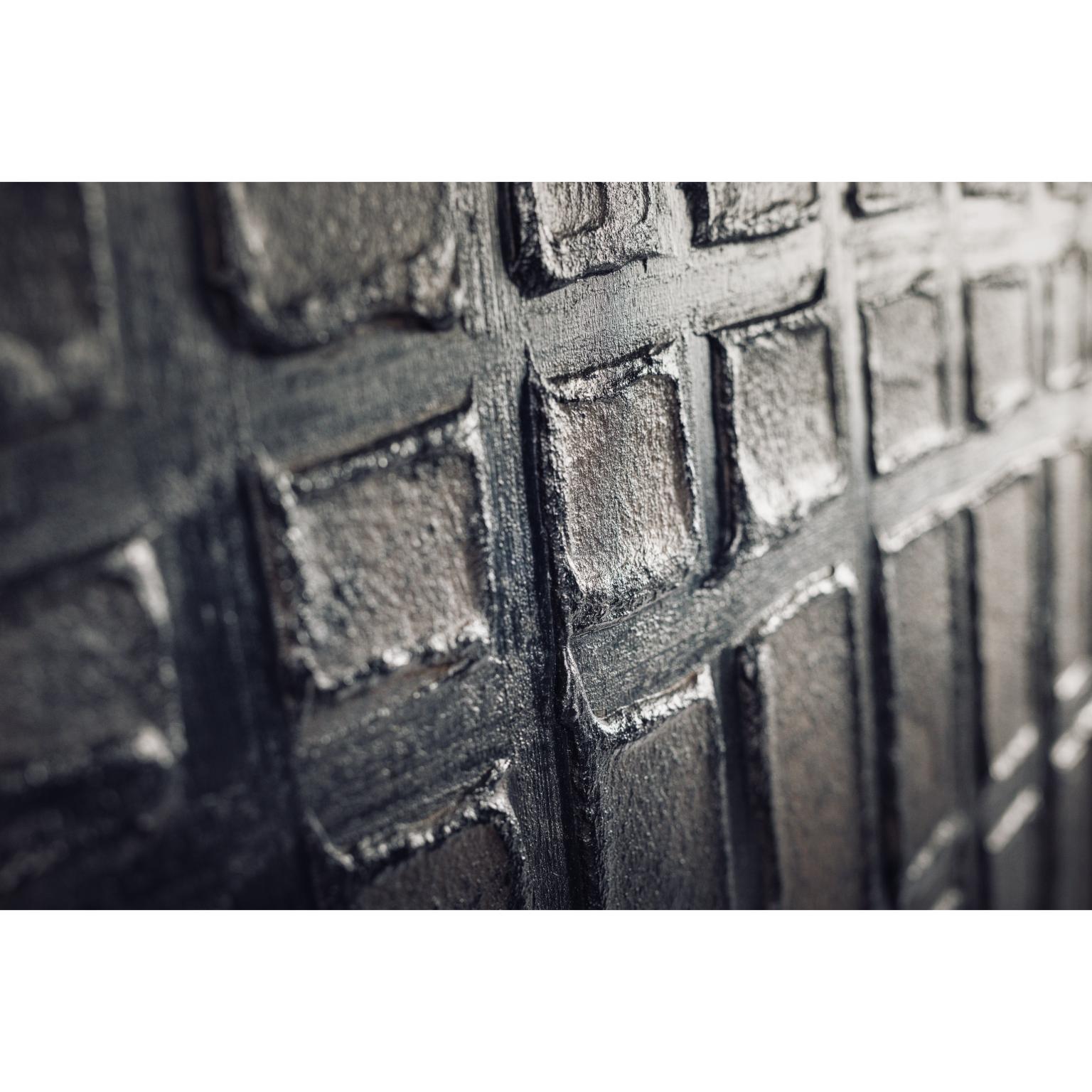 Postmoderne Cabinet à trois portes en bois et métal en édition limitée par Bottega Nera Furniture en vente