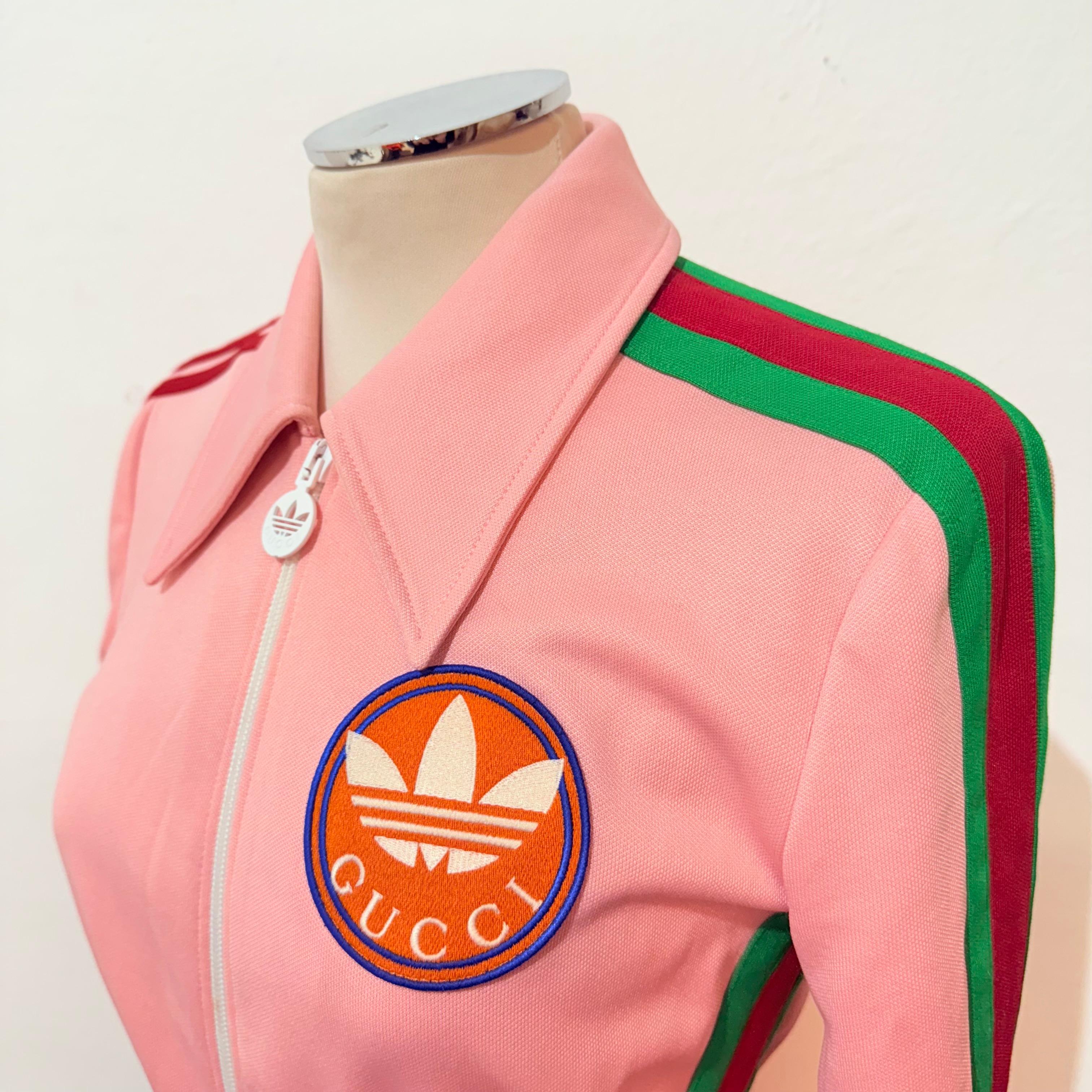 Limited Gucci x Adidas Pink Jumpsuit Size XXS en vente 1