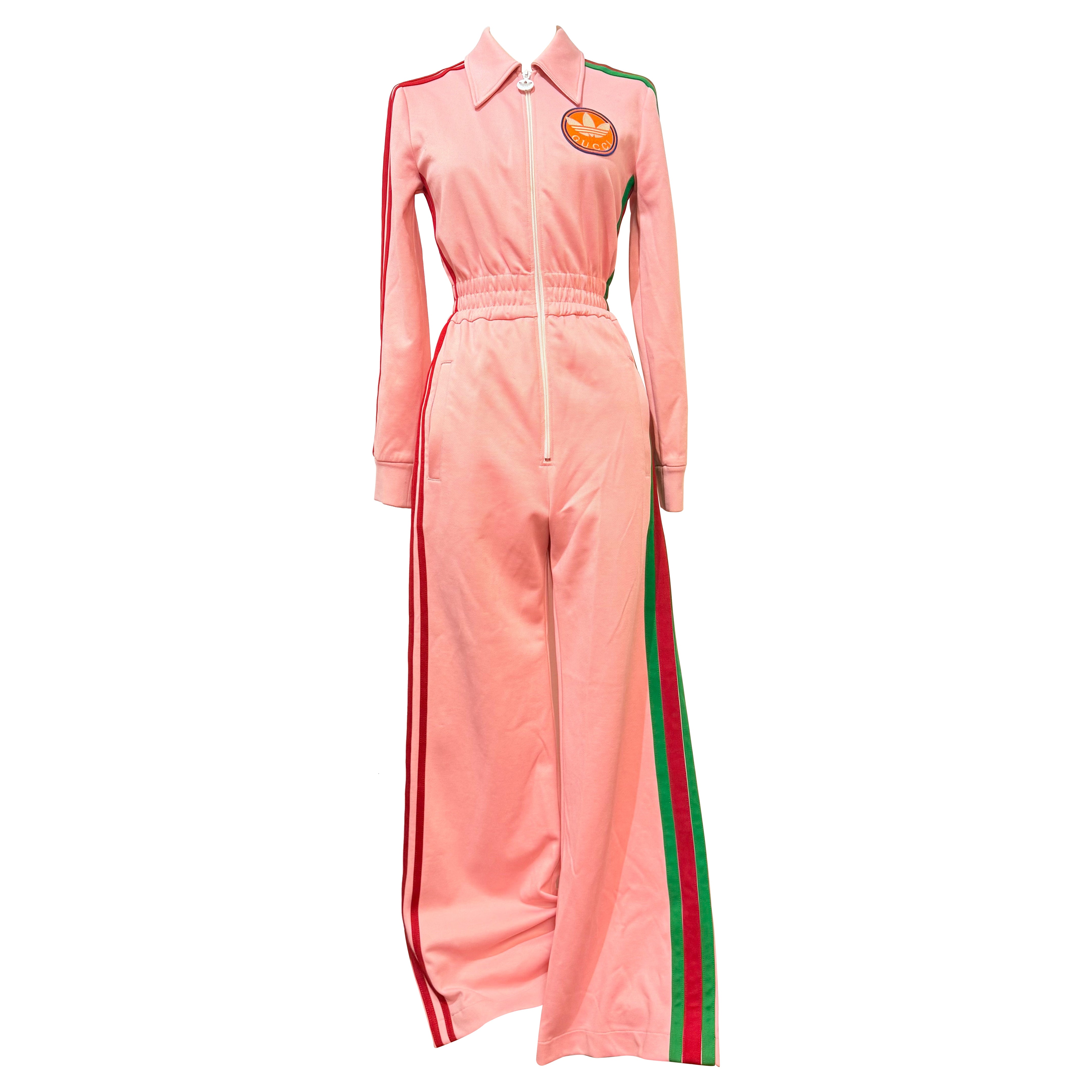 Limited Gucci x Adidas Pink Jumpsuit Size XXS en vente