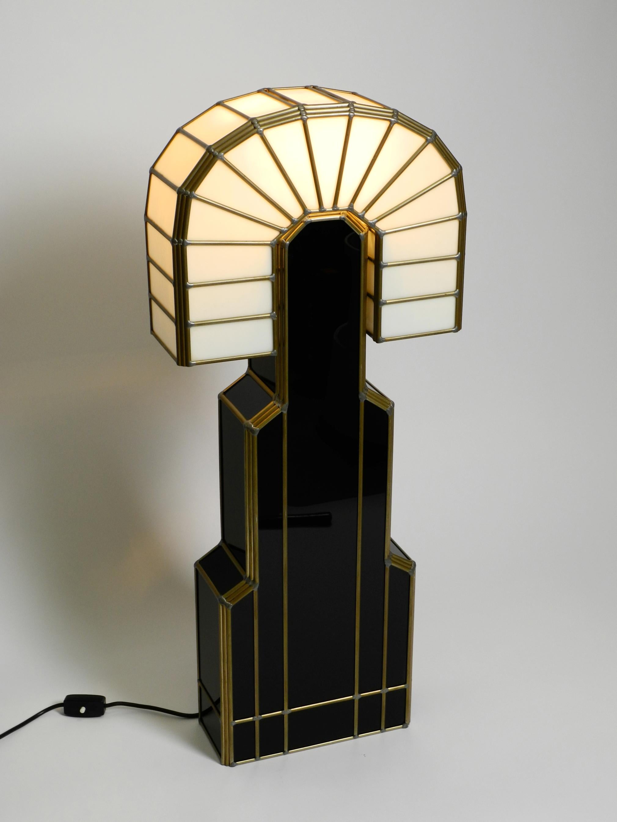 Post-Modern Limited Huge Postmodern Art Deco Tiffany Design Table or Floor Lamp from 1980