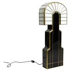 Limited Huge Postmodern Art Deco Tiffany Design Table or Floor Lamp from 1980