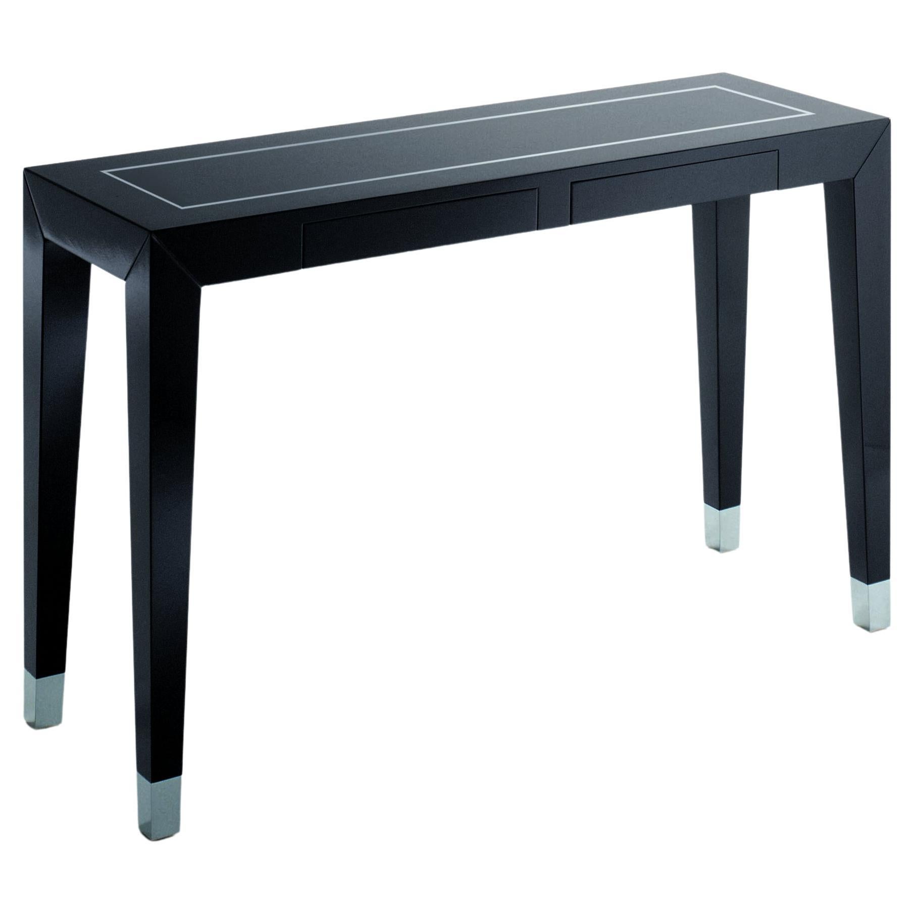 Limited, Orsi, Orson Console, High Gloss Lacquered Black Finish For Sale