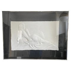Roberta Peck Paper Mache Framed Wall Sculpture Low Number