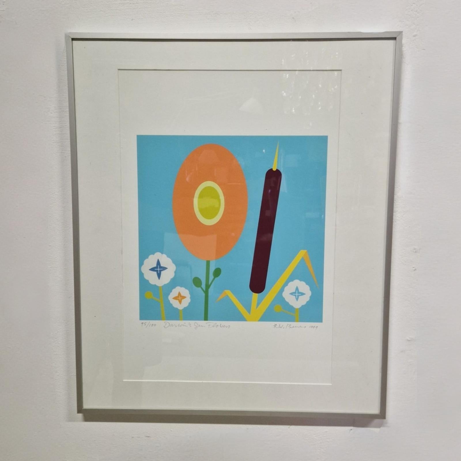 Paper Limited screen print by R.W. Beerens, Netherlands 1990s For Sale