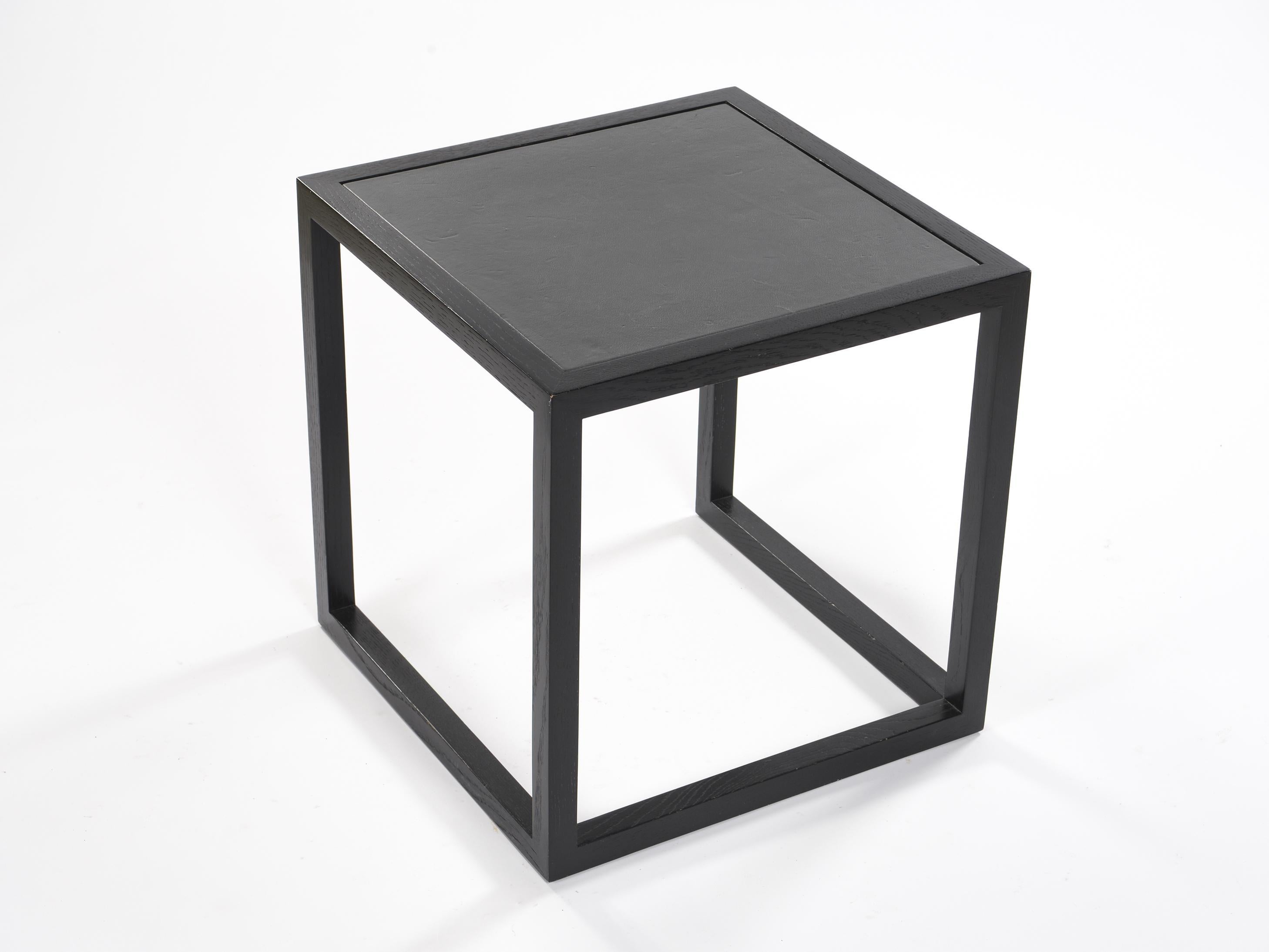 Limited Series Wood and Leather Nesting Tables by Stefan Zwicky for De Sede In Good Condition For Sale In VILLEURBANNE, FR